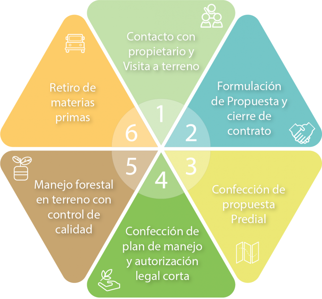 Ciclo de contacto y cierre de convenio bosques nativos chile